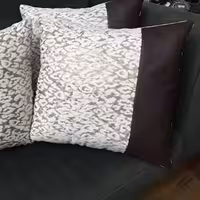 کوسن ترکیبی چرم و پارچه آقای کوسن یک ست