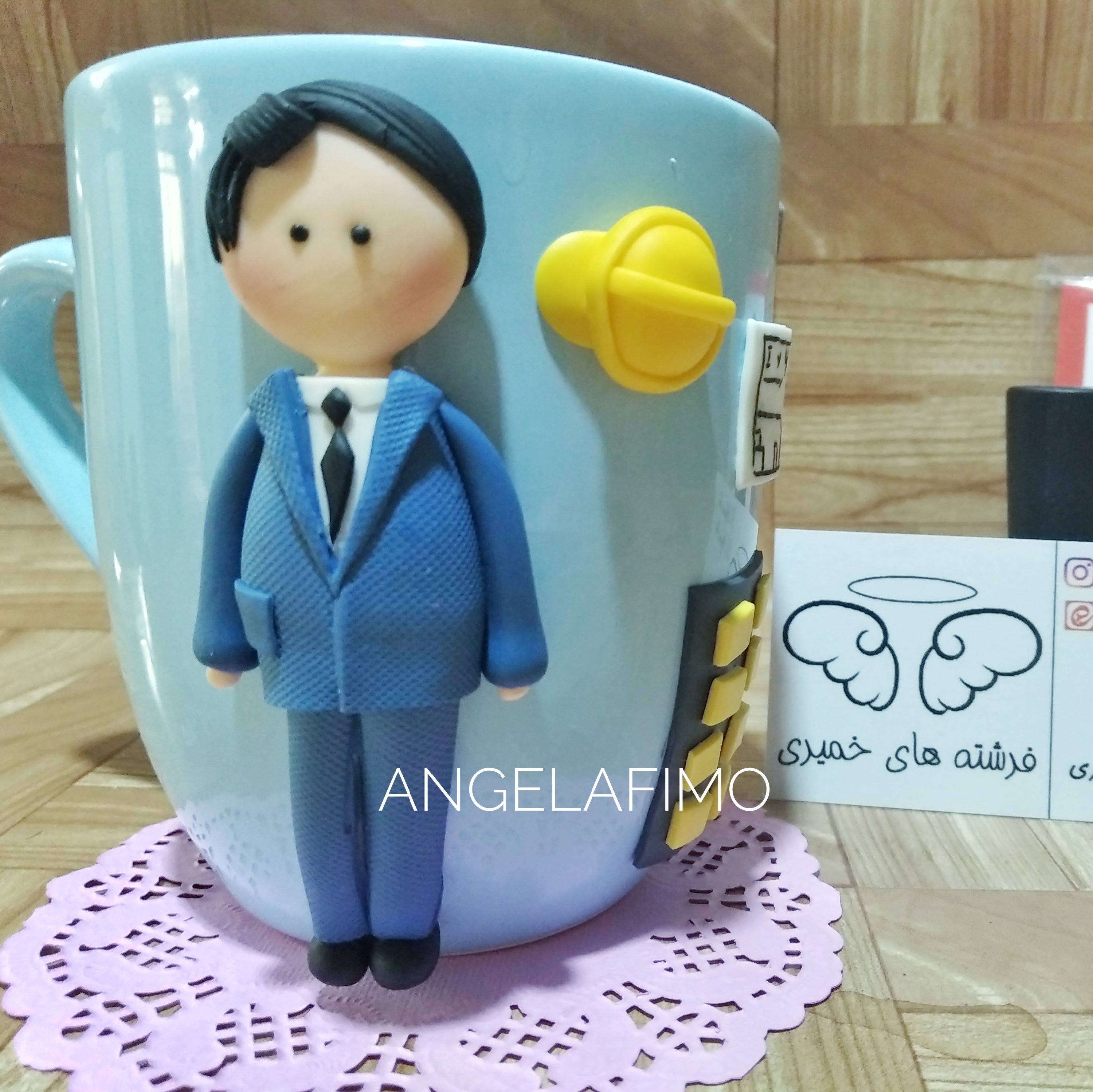 ماگ عروسکی طرح مهندس نقشه کشی