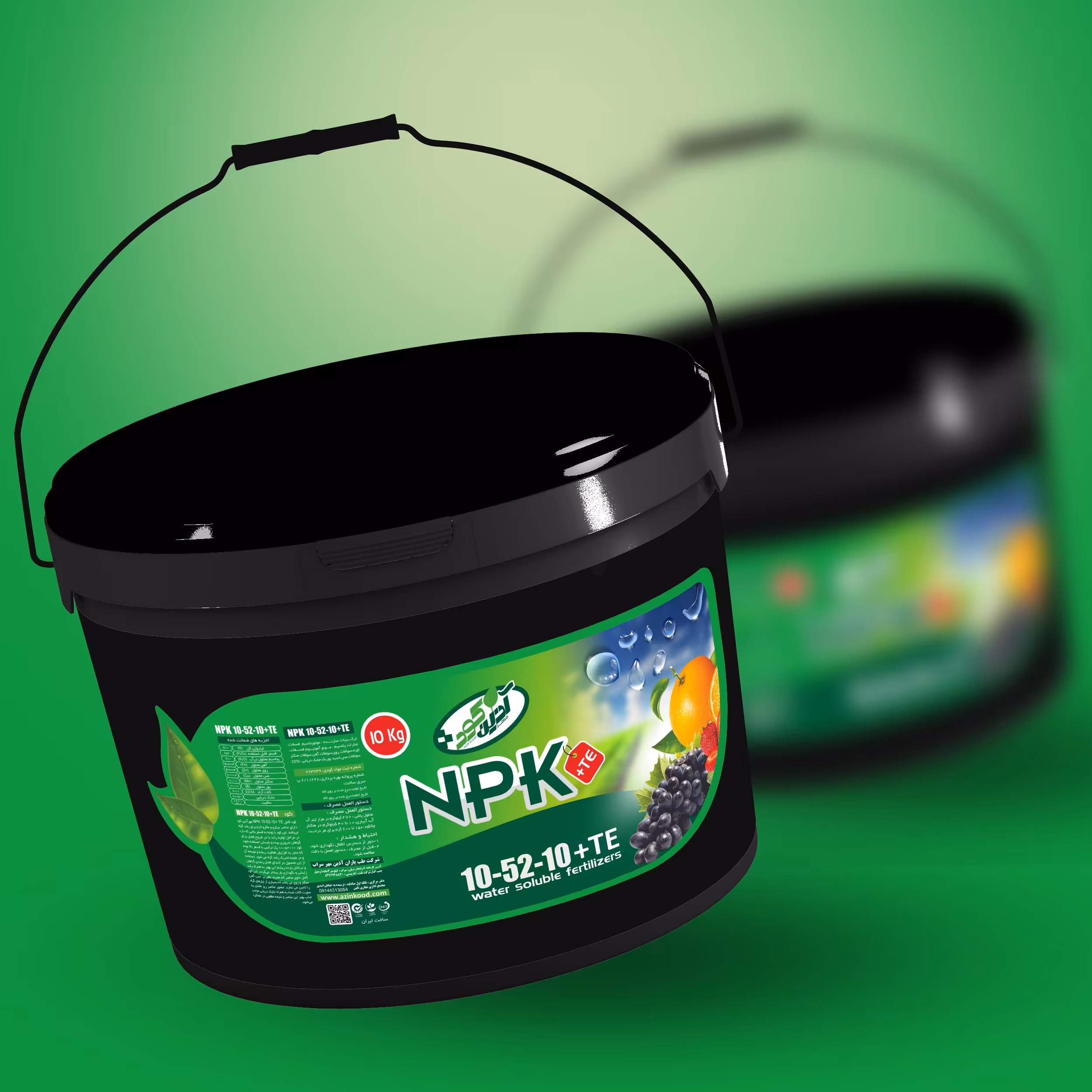 کود پودری سطلی ماکرو 10-52-10 سطل 10 کیلویی