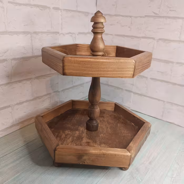 استند دو طبقه چوب روس  (خرید مستقیم از تولیدکننده)