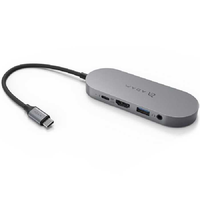 هاب و SSD هارد ADAM ELEMENTS آدام اِلمِنتس مدل CASA HUB S USB-C 3.1 5 in 1 240GB SSD Hub خاکستری - Hiapple.ir
