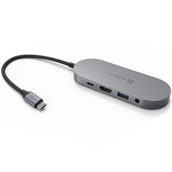 هاب و SSD هارد ADAM ELEMENTS آدام اِلمِنتس مدل CASA HUB S USB-C 3.1 5 in 1 240GB SSD Hub خاکستری - Hiapple.ir