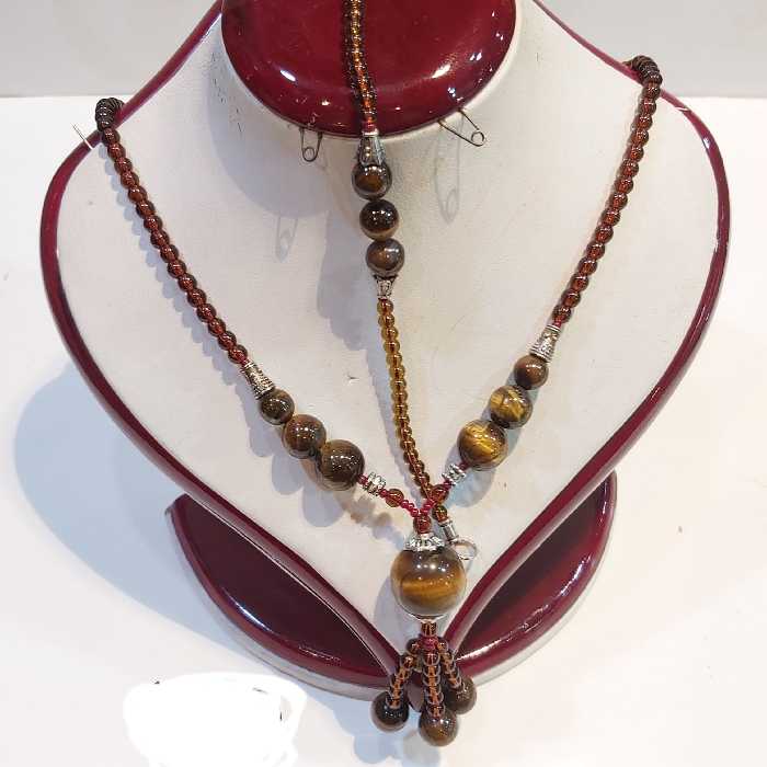 گردنبند دستبند چشم ببر مدل هندی