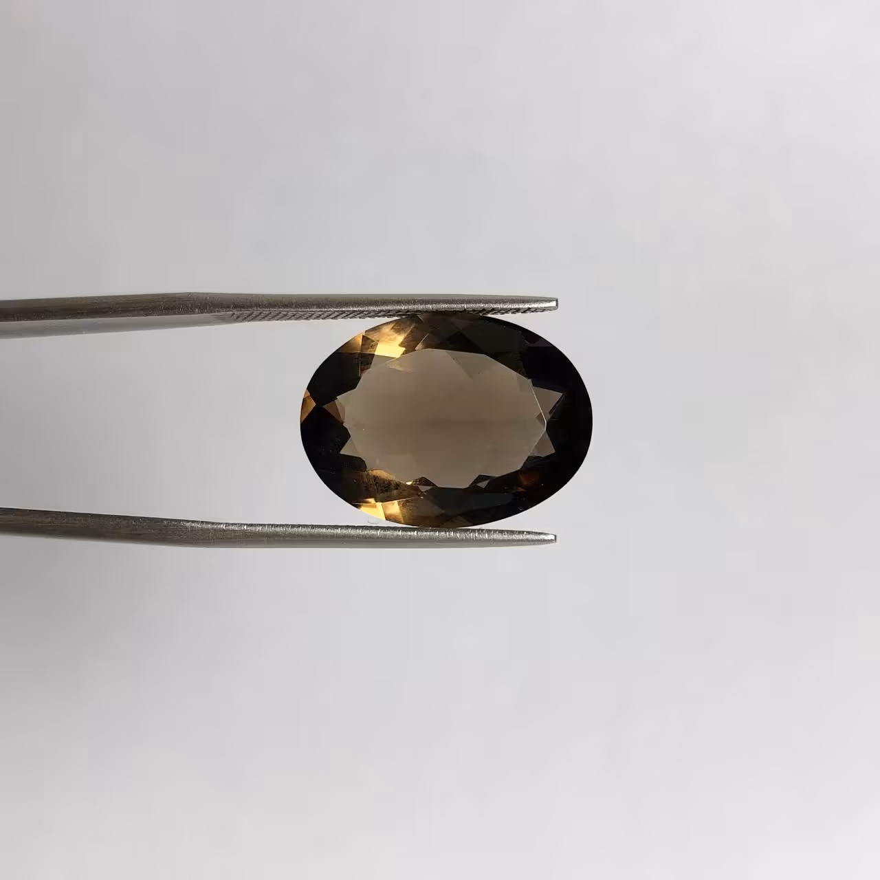 نگین اسموکی کوارتز طبیعی بیضی 240184