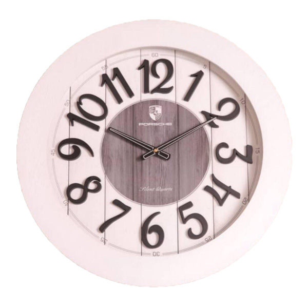 ساعت دیواری چوبی پورشه 60 سانت کد 213