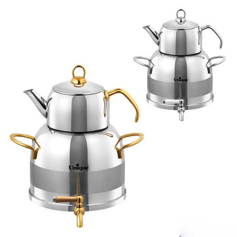 کتری شیردار با قوری استیل یونیک کد 7274