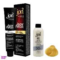 رنگ مو آیون (Ion) شماره 93 حجم 120 میلی‌لیتر رنگ بلوند طلایی روشن + اکسیدان نه درصدی حجم 180 میلی‌لیتر