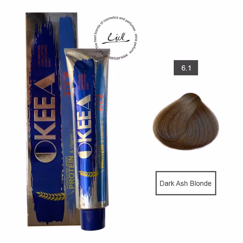 اکیا رنگ موی سری Ash شماره 6.1 رنگ بلوند خاکستری تیره