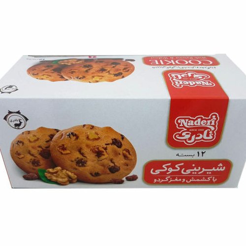 کوکی نادری با مغز گردو و کشمش