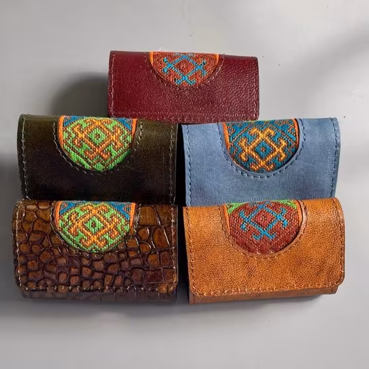 کیف چرم سوزن دوزی 