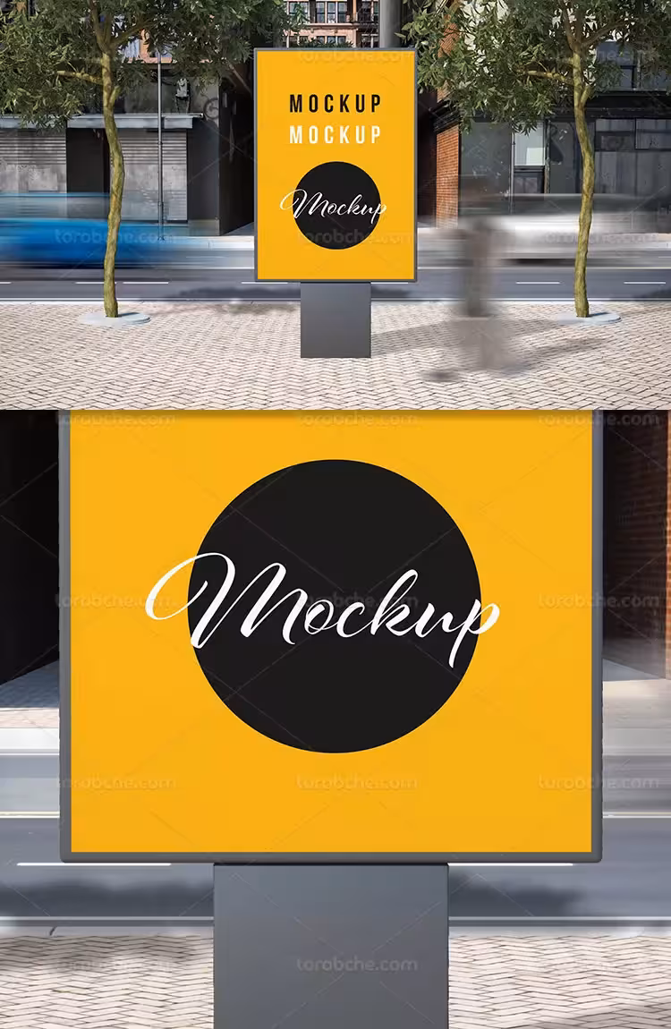 موکاپ بنر شهری با کیفیت | گرافیک با طعم تربچه