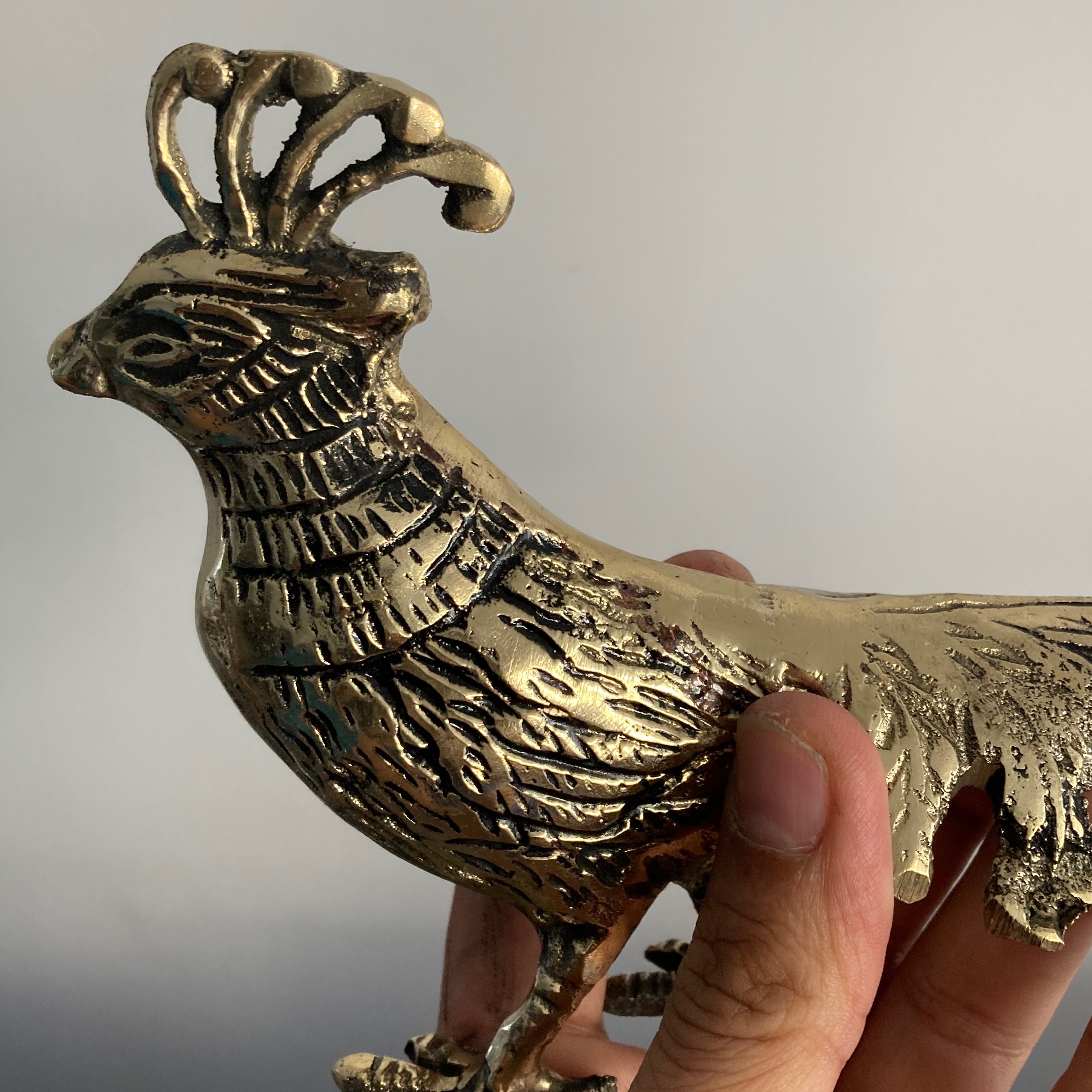 مجمسه و تندیس 1 مجسمه طرح طاووس .برنجی.