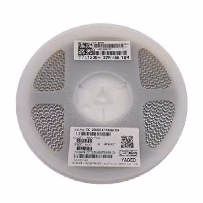 خازن 100nF 200V پکیج 1206 SMD رول3000 عددی
