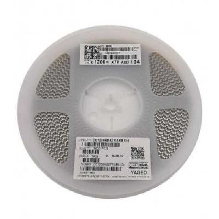 خازن 100nF 200V پکیج 1206 SMD رول3000 عددی