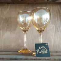 گیلاس بزرگ ساچی عسلی کد 6665
