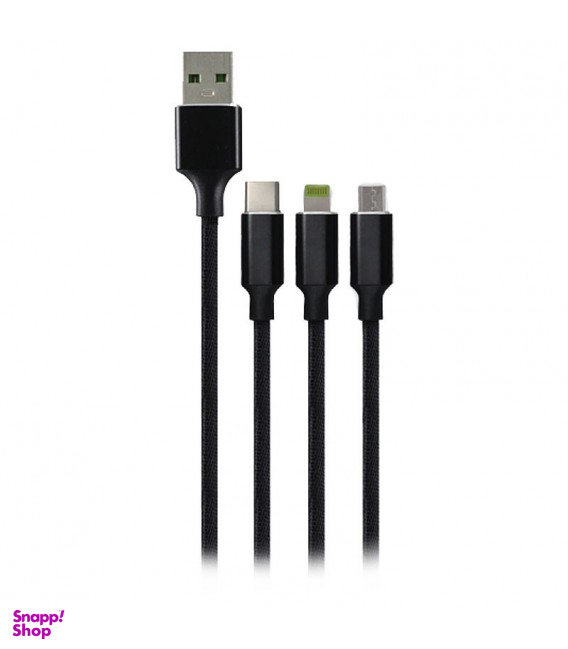 کابل تبدیل USB به iPhone Lightning و Type C و Micro USB بیاند (Beyond) مدل BA 918