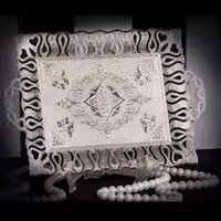 سینی طرح لاله طلایی و نقره ای