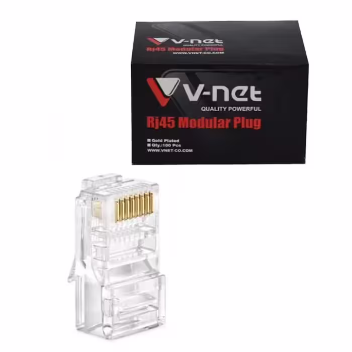 سوکت شبکه CAT6 UTP وی نت بسته 100 عددی