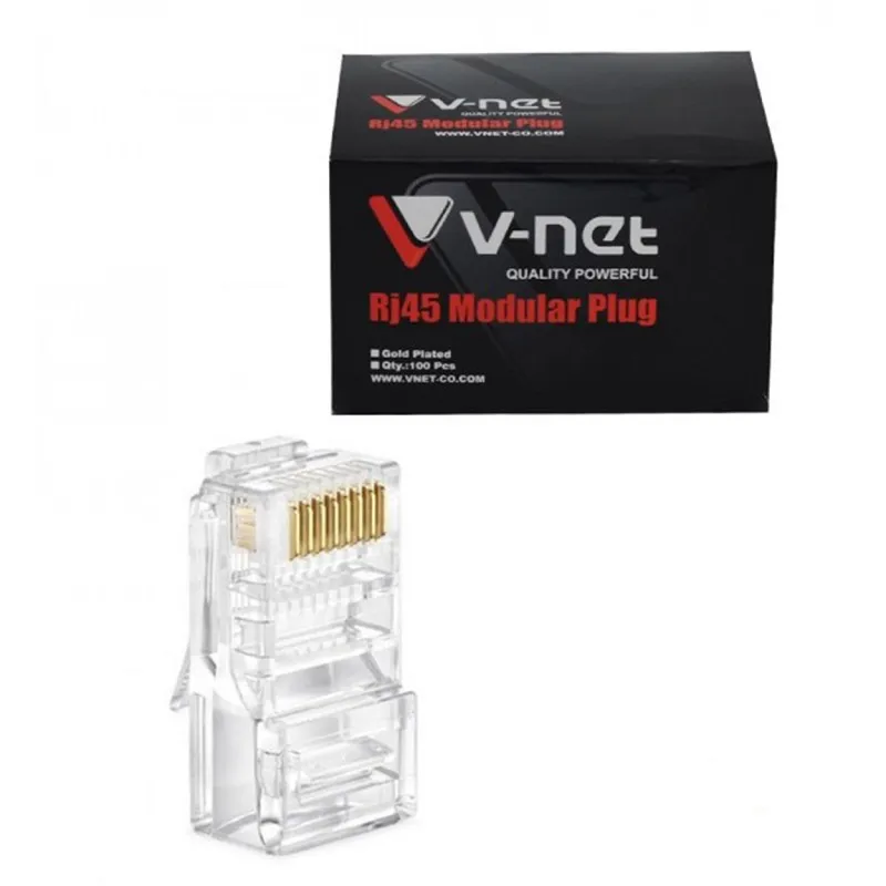 سوکت شبکه CAT6 UTP وی نت بسته 100 عددی