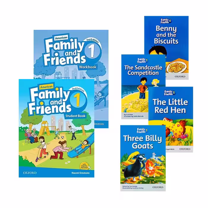 پک کتاب امریکن فمیلی اند فرندز 1 ویرایش دوم سایز بزرگ (رحلی)   مجموعه کتاب داستان | American Family and Friends 1 2nd Edition   Story Book Series Pack | خرید کتاب زبان | خرید لوازم التحریر | چی کتاب | بالاترین تخفیف و ارسال رایگان