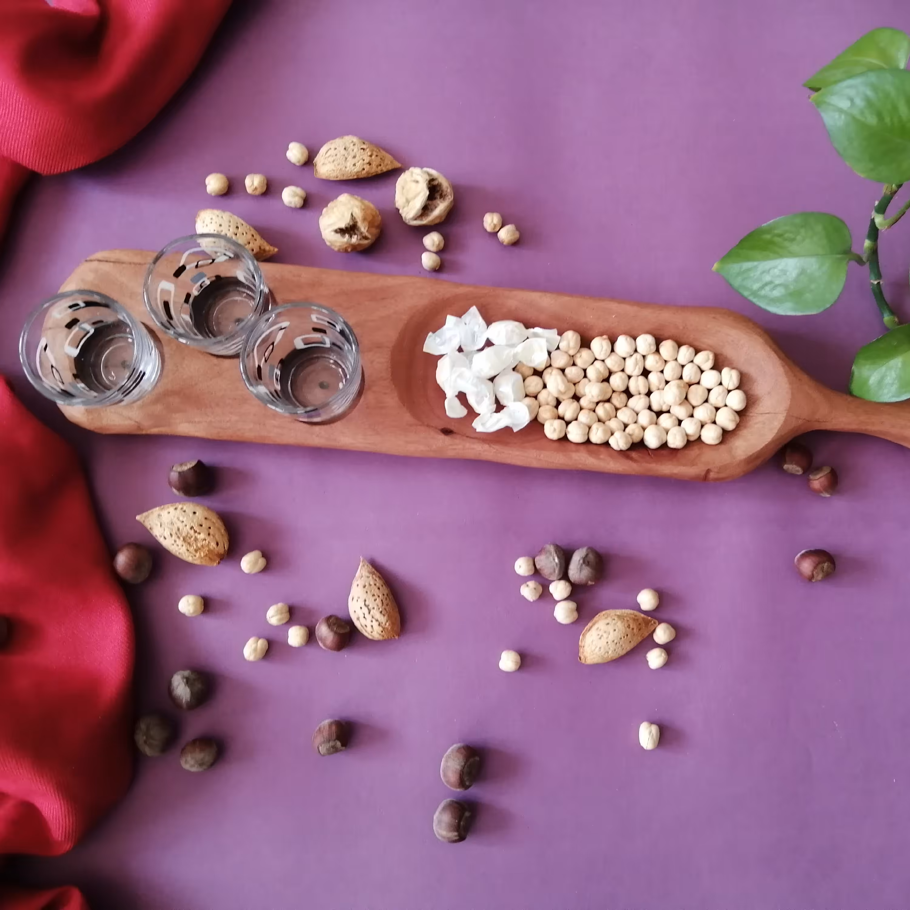 ظرف اردور خوری 3 شات با چوب اکالیپتوس 