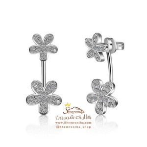 گوشواره گل سیلور EAR468S0