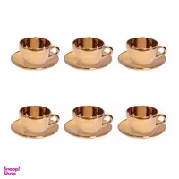 ست فنجان و نعلبکی 12 پارچه بلور کاوه (Kaveh Crystal) مدل 1102