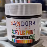 رنگ اکریلیک ساندورا مشکی کد 398 حجم 300 میلی لیتر (SANDORA)