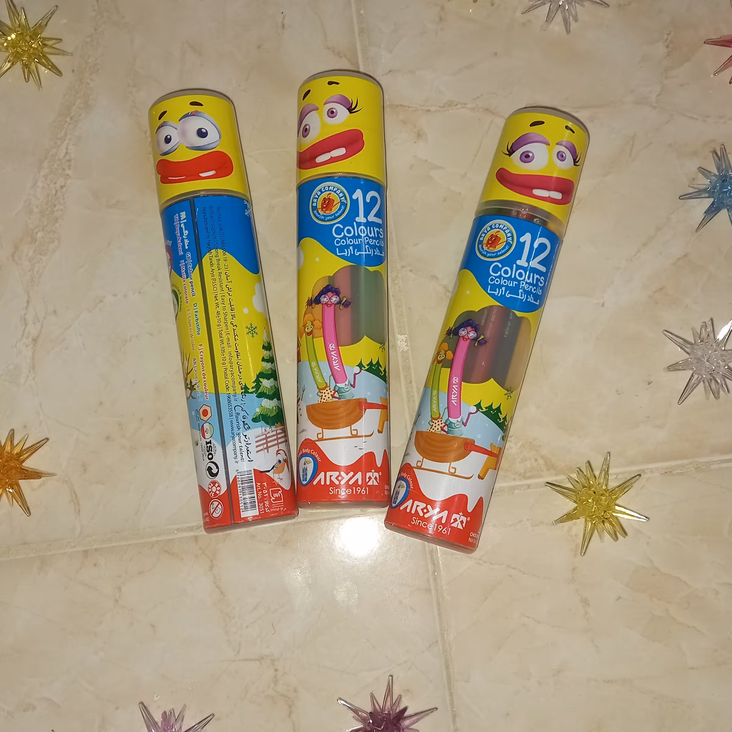 مدادرنگی استوانه ای آریا 12تایی