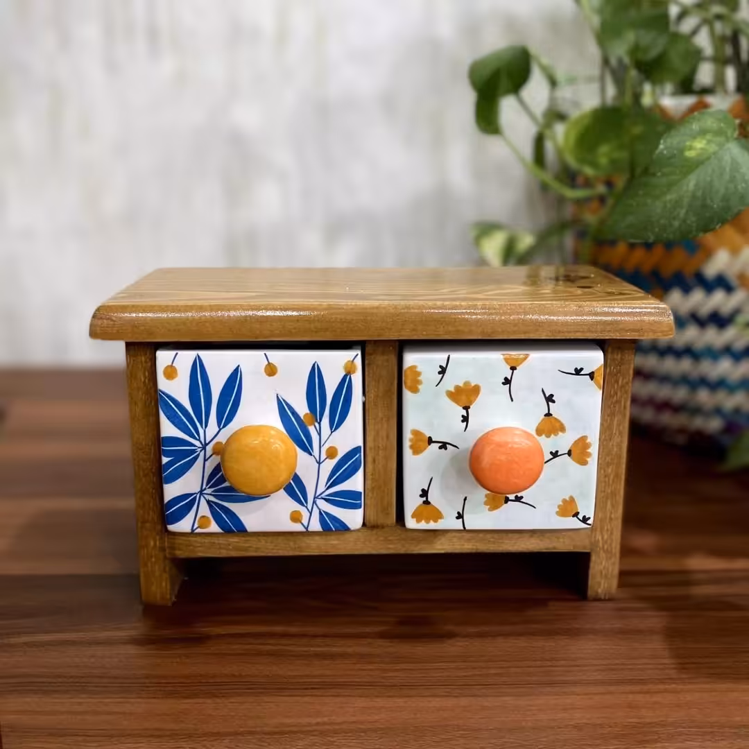 باکس 2 کشو (سرامیکی، چوبی)