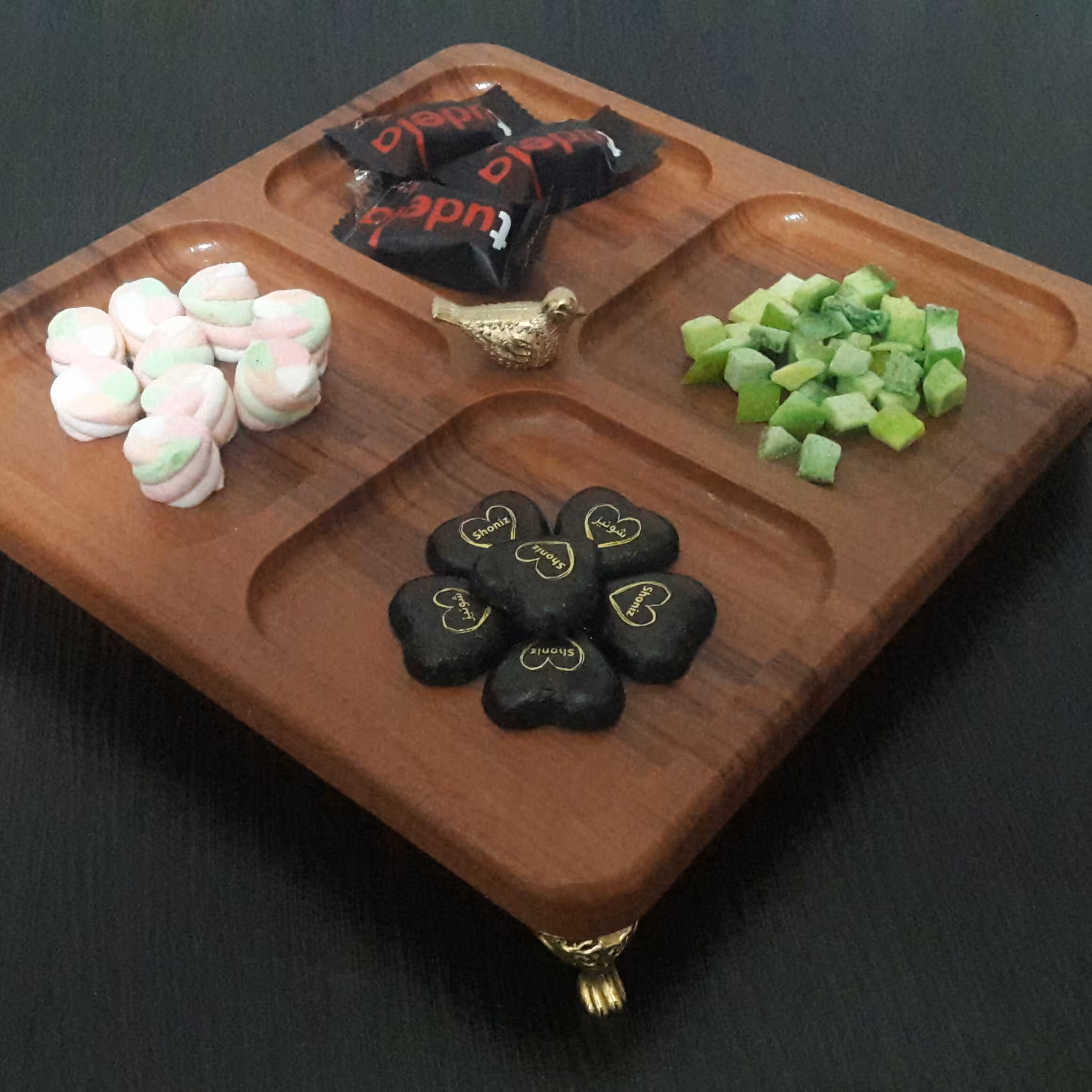 اردوخوری چوبی پایه دار ظروف چوبی اردوخوری چوبی مربع اردوخوری چوبی