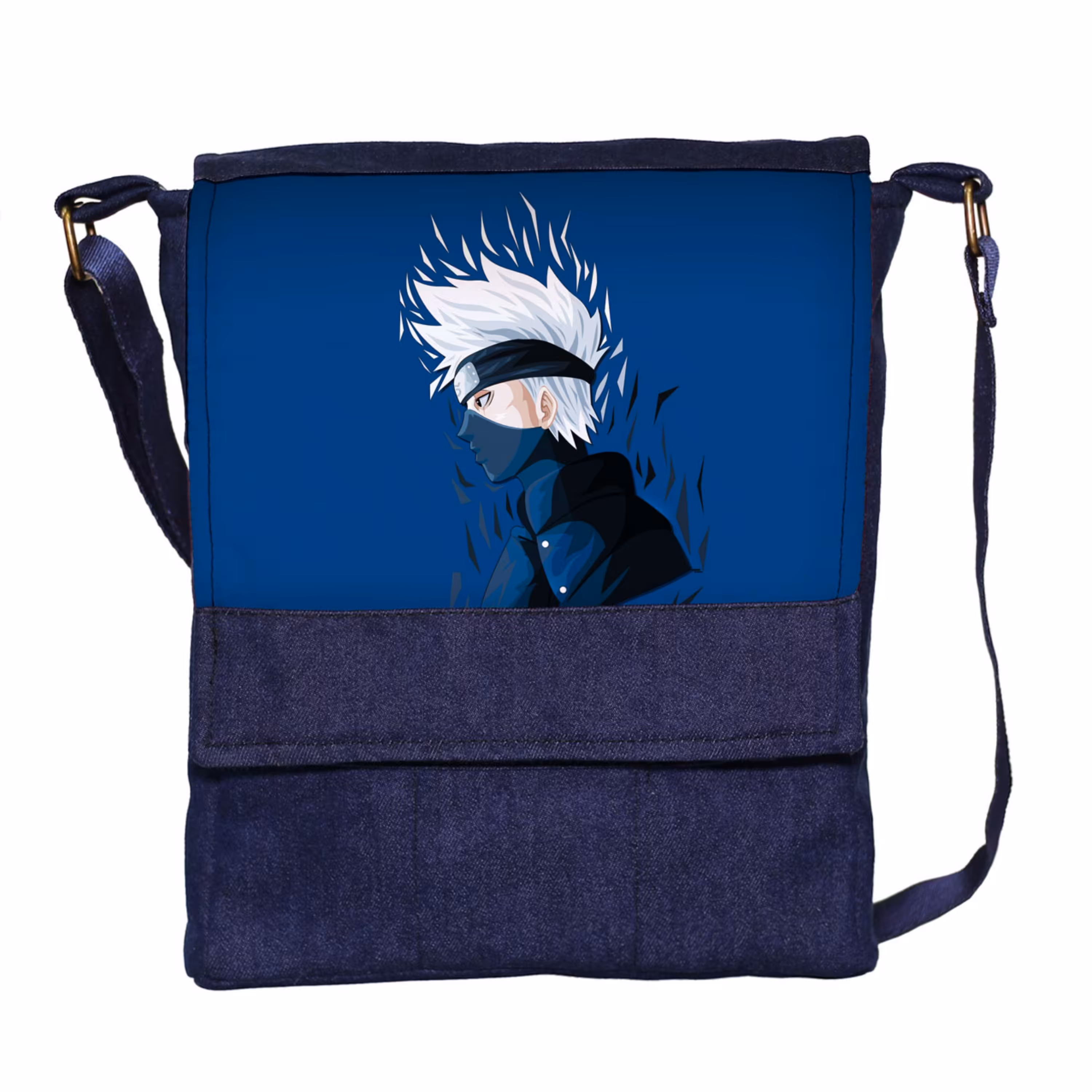 کیف دوشی چی چاپ طرح انیمه ناروتو کاکاشی کد Naruto Kakashi