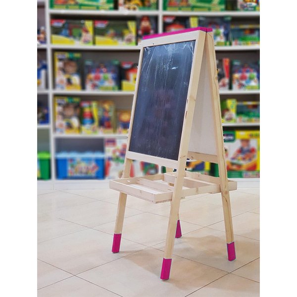 تخته نقاشی دو طرفه سیاه و سفید صورتی مدل 1401