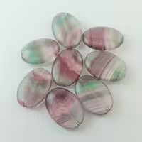 فلوریت رنگین کمانی درشت تراش بیضی