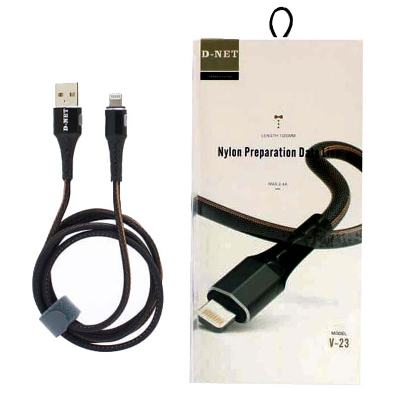 کابل شارژ 1 متری آیفون Lightning دی نت D-NET V-23