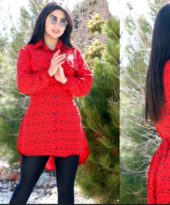 مانتو زنانه ابروبادی مدل کمرگت دار