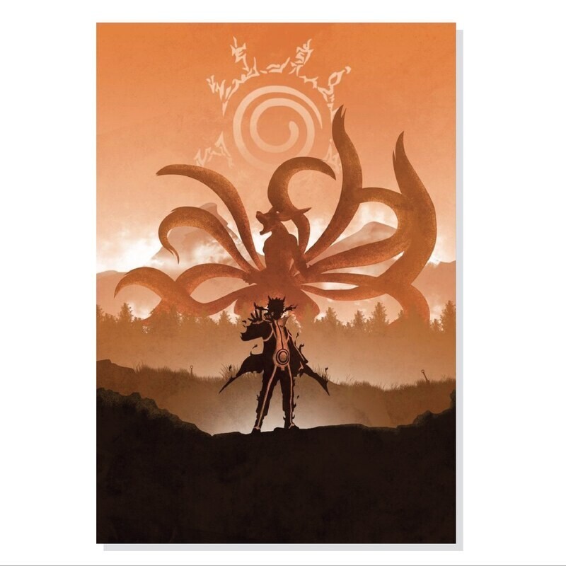 تابلو شاسی طرح انیمه ناروتو و روباه نه دم کیوبی  مدل M0661