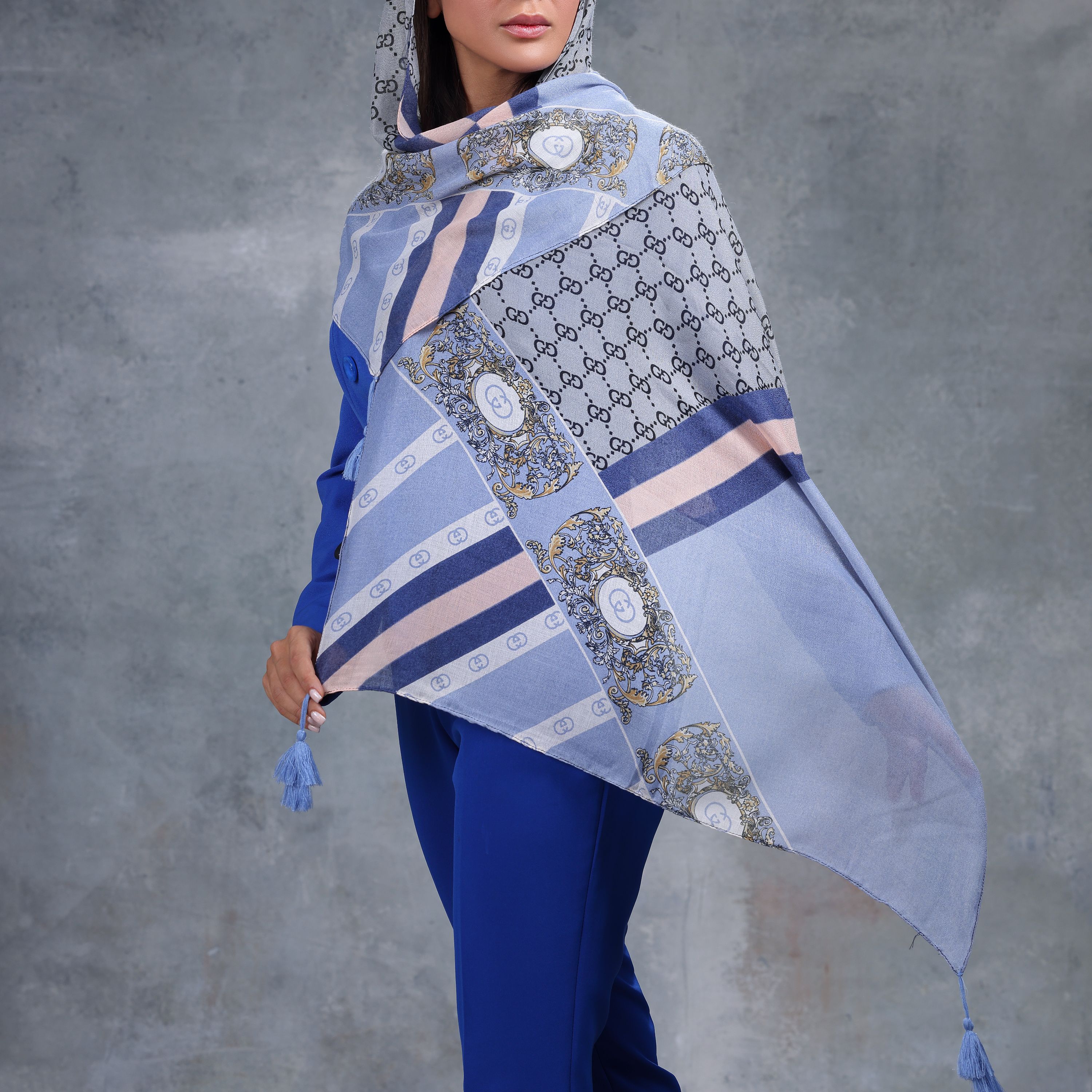 شال نخی منگوله دار1