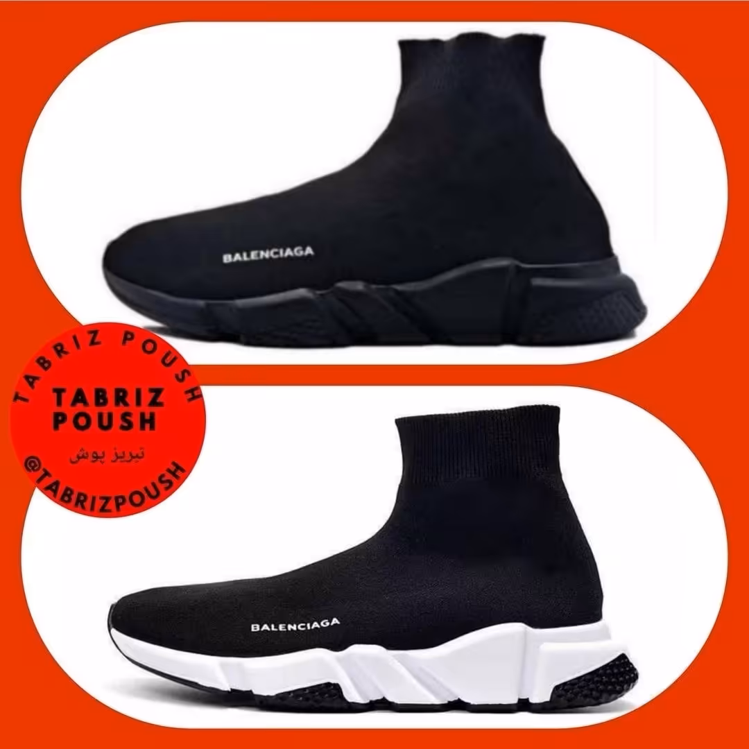 کفش جورابی وارداتی بالنسیاگا طبی راحتی در دو رنگ جذاب ست زن و مرد 