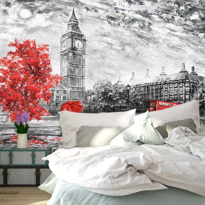 نقاشی سیاه وقلم از برج ساعت