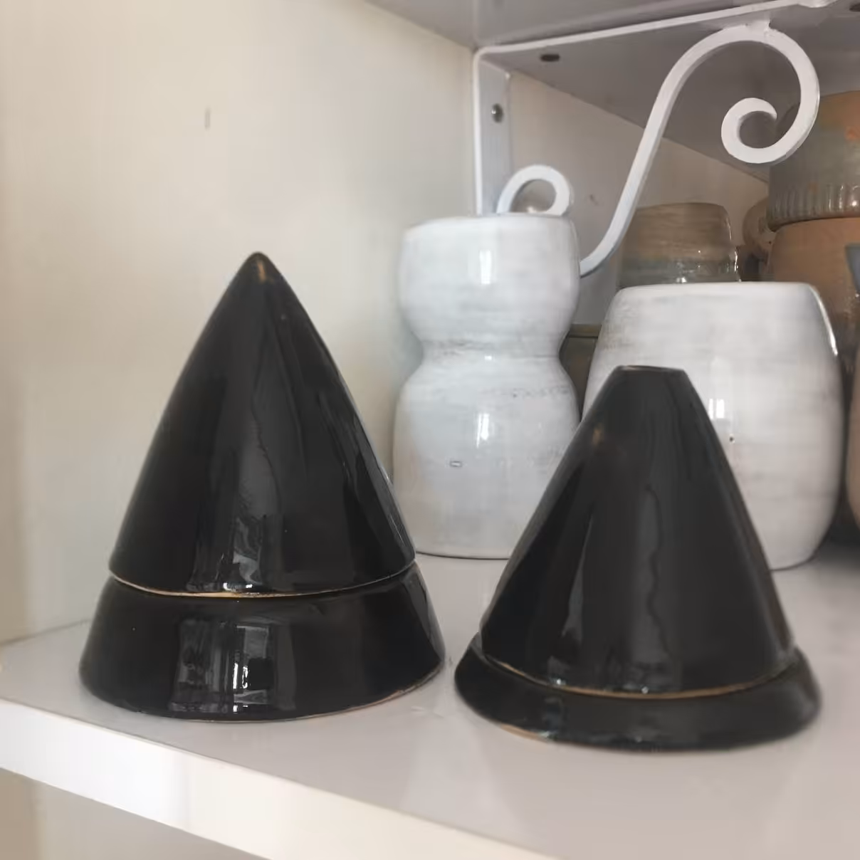 ست جا عودی و جا انگشتری سرامیکی دست ساز