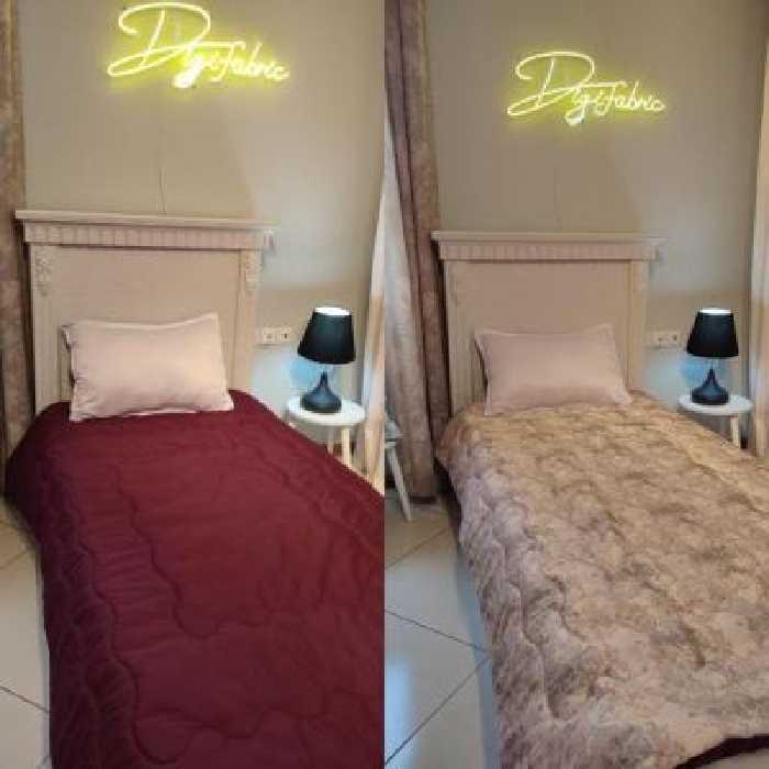 لحاف یک نفره طرح پتینه و زرشکی ساده