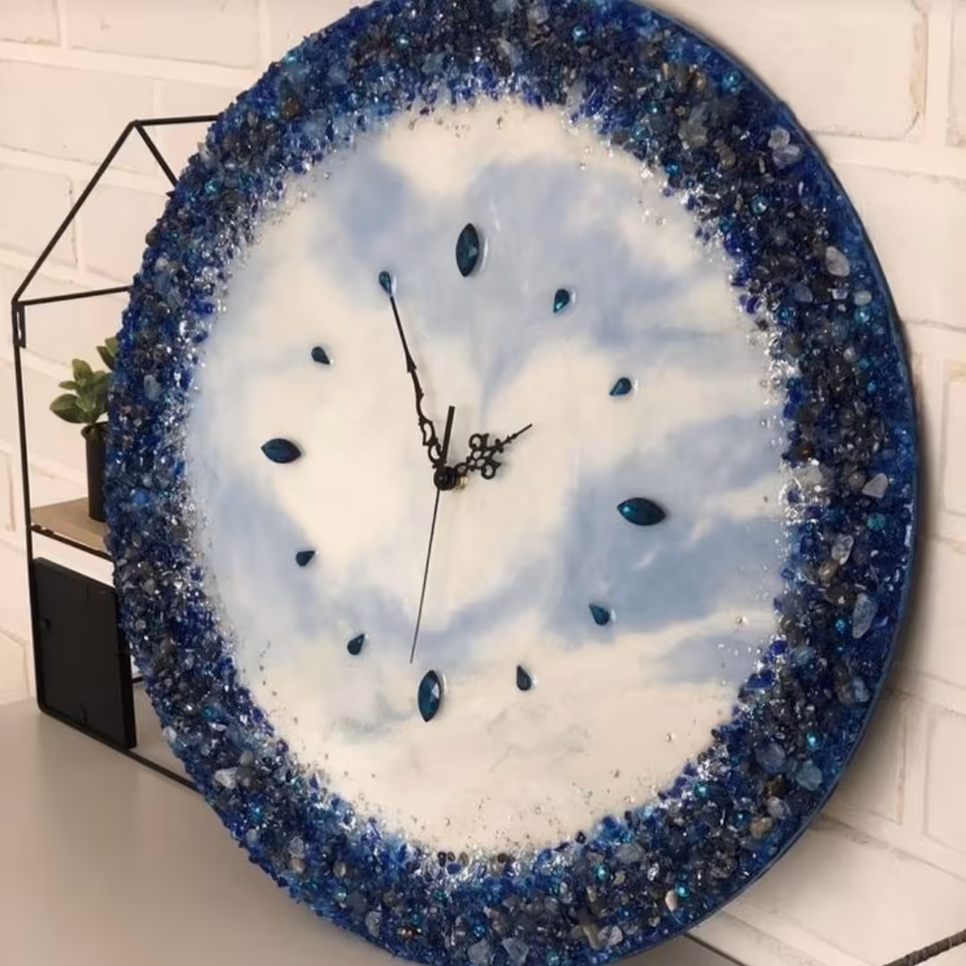 ساعت رزینی کریستالی