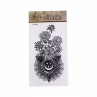 تتو موقت طرح گل و ماه مثلث