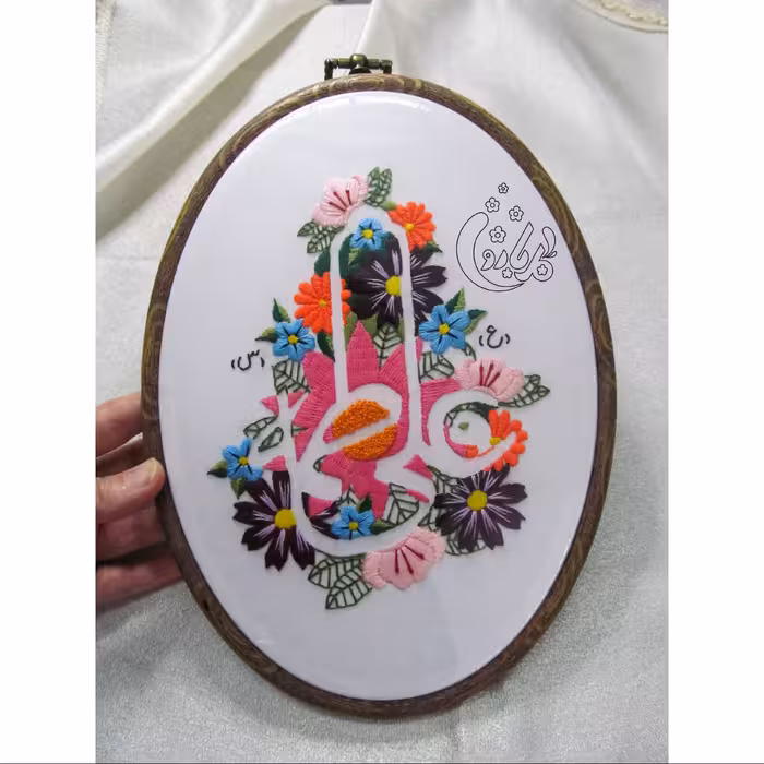 تابلوی طرح پیوند گلدوزی شده با دست آماده ارسال