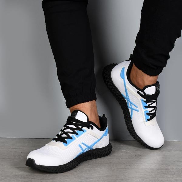 کفش مردانه سایز 42 مدل asics مشکی آبی