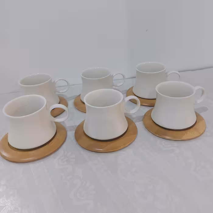 فنجون و نعلبکی چایخوری 6 نفره برند معتبر وگاتی