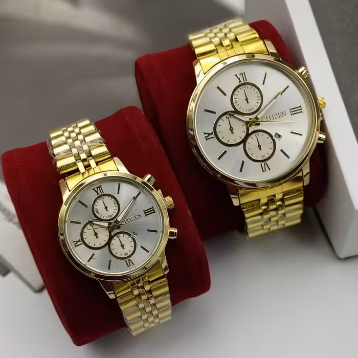 ست ساعت مچی سیتیزن رنگ ثابت همراه با جعبه و باطری 