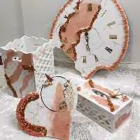 سرویس ساعت و سطل و جادستمالی و جاکلیدی