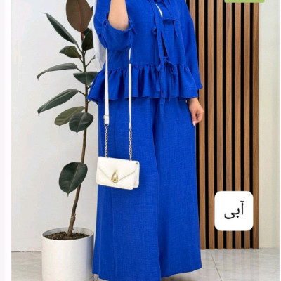 ست شومیز شلوار شانتون مدل ست شمیم